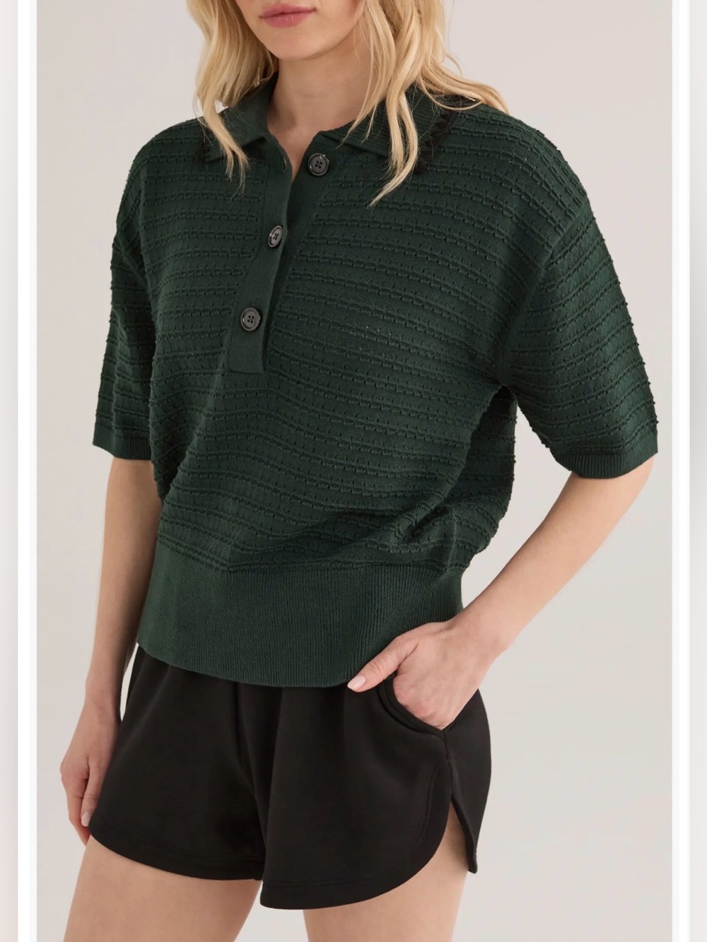 Varley Guilia Texture Polo
